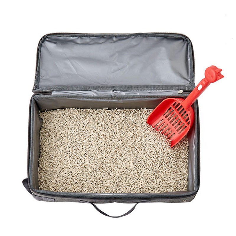 Portable Cat Travel Litter Box for Cats in Car Odor