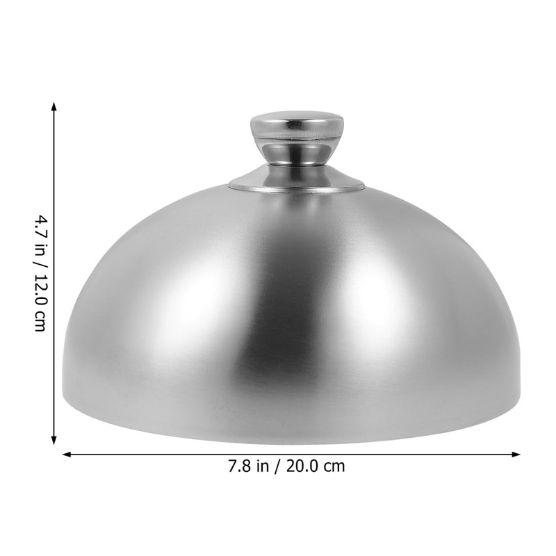 Healeved Stainless Steel Food Cover Dome - 7.87 Inch Plate