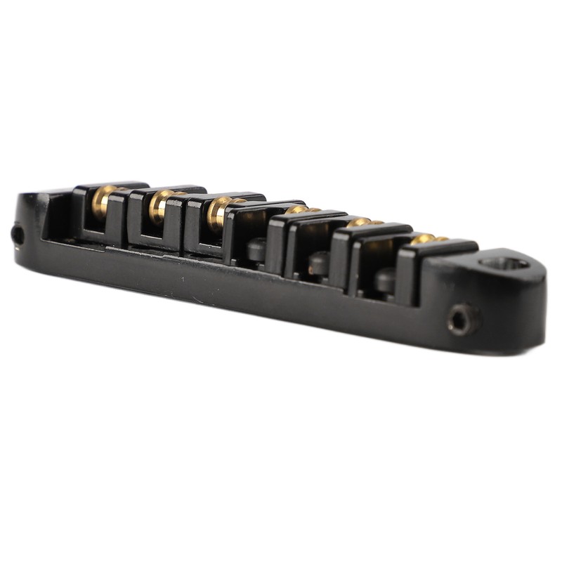 Guitar Roller Saddle Bridge Aluminium Alloy Black Tune Tailpiece Bridge