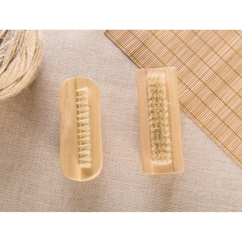 Healvian 5pcs Pig Mane Cleaning Brush Nail Brush for Hand