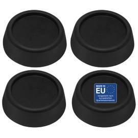 bePracti Vibration Damper for Washing Machines, Set of 4, Black, Feet Damper, Universal Vibration Damper, Washing Machine Pads, Washing Machines, Noise Reduction