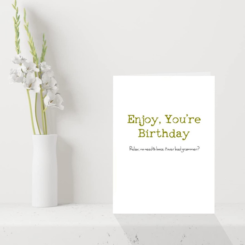 Funny Bad Grammar Birthday Card - It's You're Birthday!