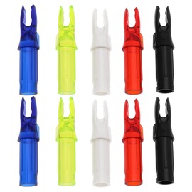 SING F LTD 50PCS Archery Arrow Nocks for Carbon Arrow Nocks with an Inner Diameter of 6.2mm 32mmx6.2mm Black/White/Transparent Red/Transparent Blue/Transparent Yellow