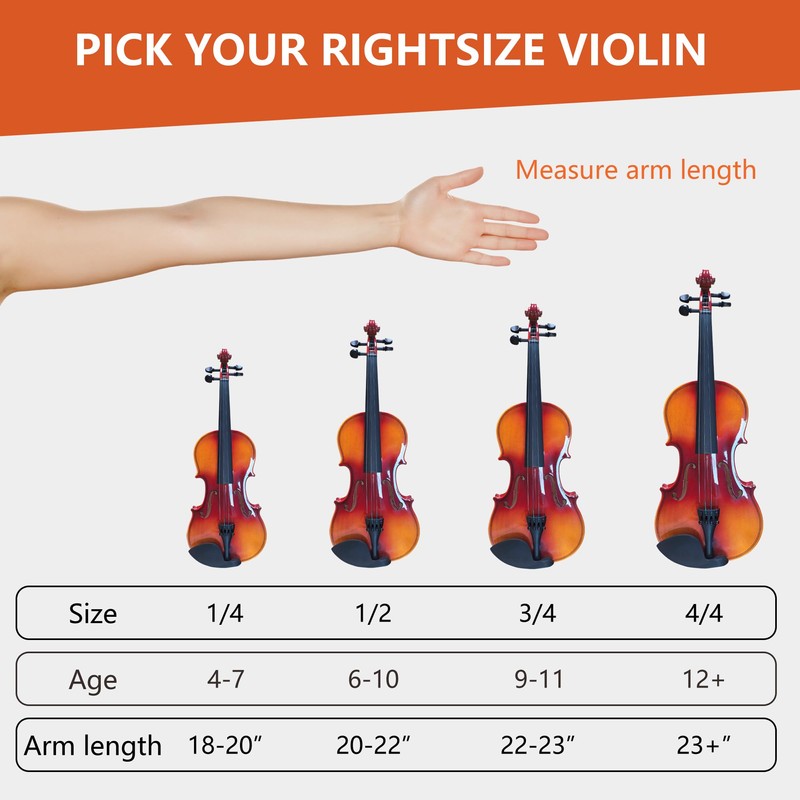 Beginner Violin,4/4 Violin Full Size For Adults,Students,Fiddle Set