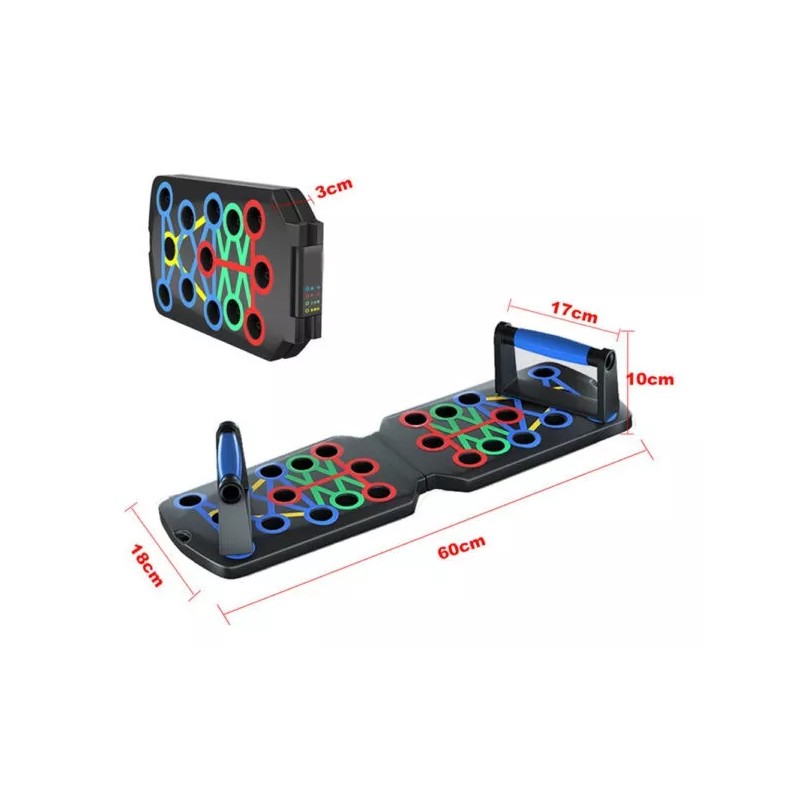 EGTMA Tabla Multifunción Push-up Portátil Plegable 10 En 1 Asas