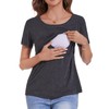 Sosolism Maternity Nursing Tops Double Layer Comfy Rayon Breastfeeding Clothes