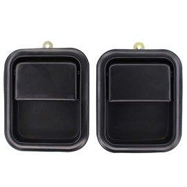 NewYall Pair Black Front Exterior Door Handles for Jeep CJ7 1981-1986 CJ5 1981-1983 TJ 1997-2006 Wrangler 1987-2006 Outer Left Driver and Right Passenger Side 55176382AE 55176383AE CH1310131 CH1311131