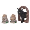 3 Pcs Gopher Ornaments Resin Simulation Animal Cat Gopher Garden