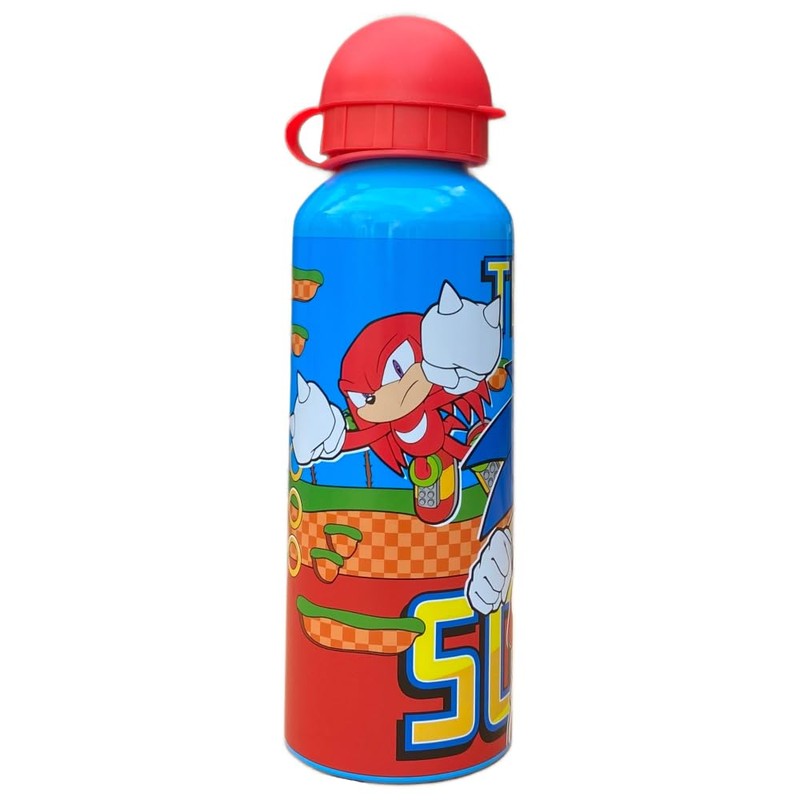 CARTOON Aluminium Drinking Bottle Sonic Bottle with Dummy for Children