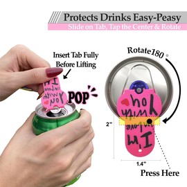 CTabPals 1PC New Improved Soda Can Opener Can Cover for Soda Easy Tab Opener and Drink Protector Cute Beverage Barricade for Coke Shields from Bugs,Bees,Flies,Dust at Party,BBQ, Beach(You)