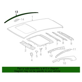 Toyota GENUINE OEM TOYOTA 12-19 PRIUS C LEFT DRIVER SIDE ROOF DRIP MOLDING 75552-52190