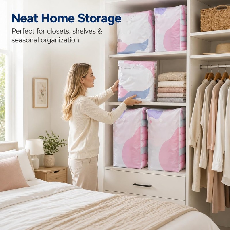 No-Pump 3D Vacuum Storage Bags, No Pump Vacuum Storage Bags,