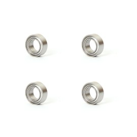 Miniature Bearings, 0.3 x 0.1 x 0.1 inches (7 x 4 x 2.5 mm), Pack of 4, Mini Bearings, Ball Bearings, Double Sided Metal Shield, Deep Groove Ball Bearings, 4 Pieces 74ZZ