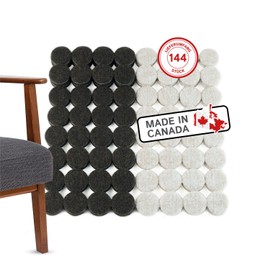 Assorted Heavy Duty Felt Pads - Tan & Brown, 144 pieces as floor protector for case legs, table legs, chair legs - Made in Canada