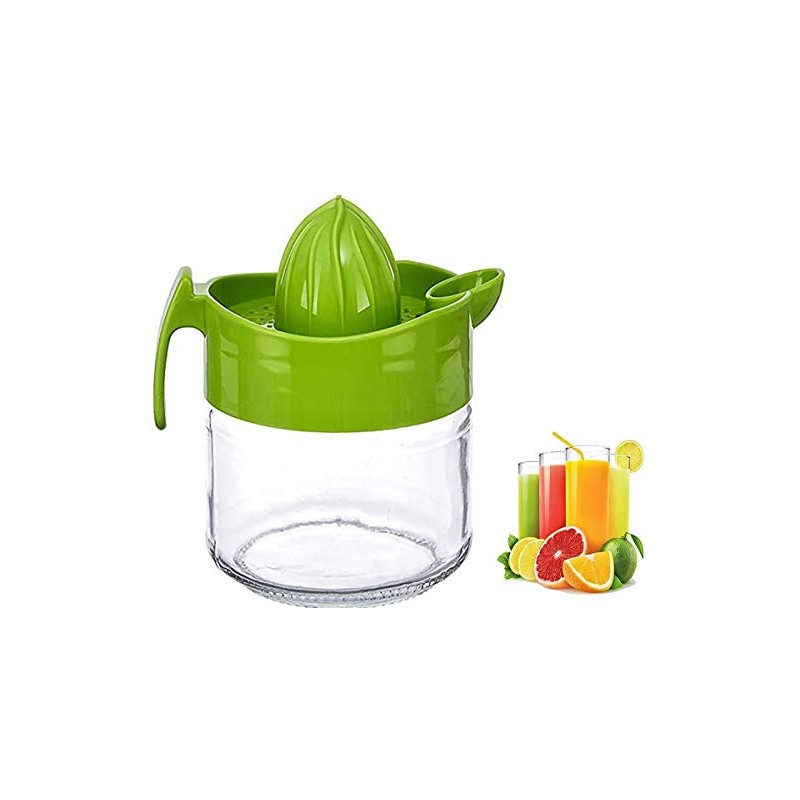 Glass Manual Fruit Juicer Lemon Lime Orange Citrus Squeezer Hand