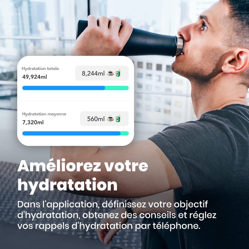NOERDEN LIZ Smart Bottle スマート セルフクリーン ボトル UV除菌 温度お知らせ 水分補給リマインダー