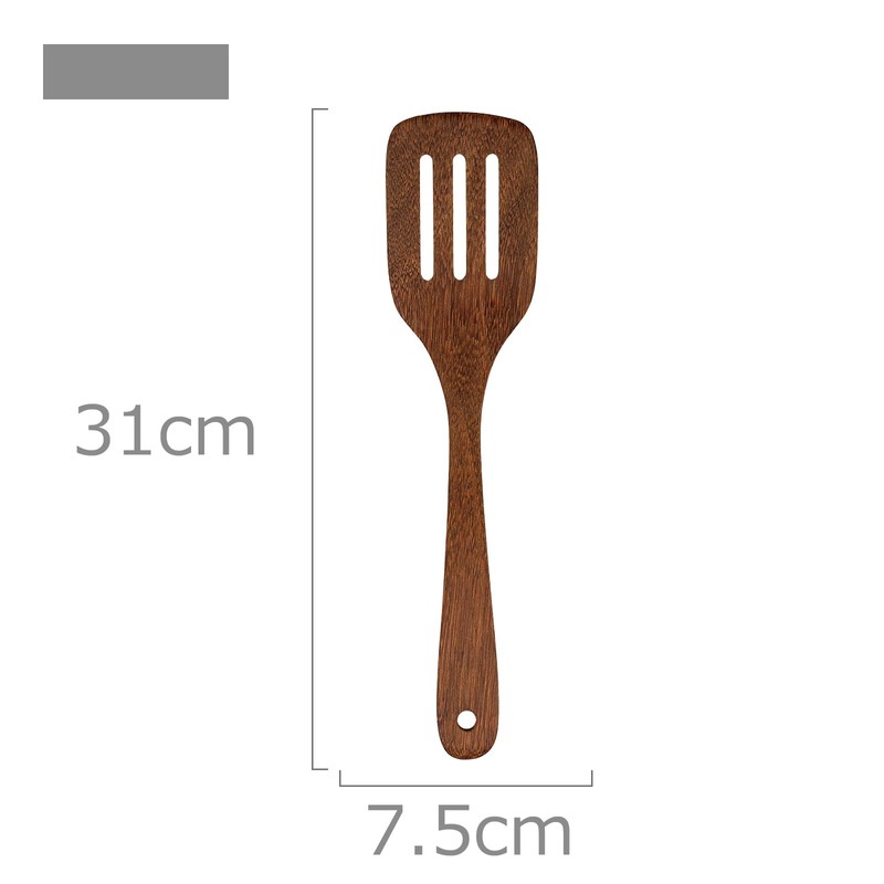 HTB HTB-GC3 Wooden Turner Spatula, Unpainted, 12.2 x 3.0 inches