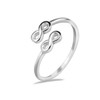 Sterling Silver 925 Double Infinity Ring Open Wrap Adjustable Eternal