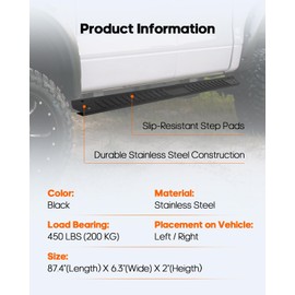 OCPTY 6 Inches Running Boards, Steps Nerf Bars Compatible for 2009-2014 for Ford F-150 Super Crew Cab