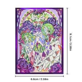 Pack of 60 Anime Print Card Sleeves 66 x 91 mm Top-Loading Holographic Cases Cartoon Trading Card Sleeves Suitable for TCG/PTCG/OPCG/MTG Trading Cards