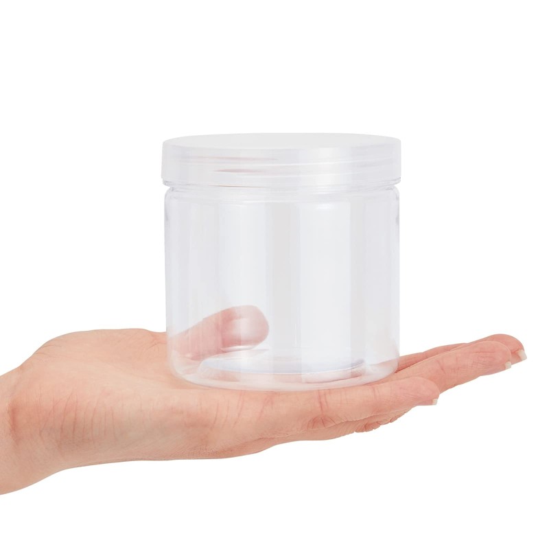 Juvale Slime Containers with Lids - 8 Pack Clear Plastic