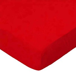 SheetWorld 100% Cotton Flannel Crib Sheet Set 28 x 52, Flannel FS8 - Red, Inlcudes 1 Fitted, 1 Flat, 1 Toddler Pillow Case, Made in USA