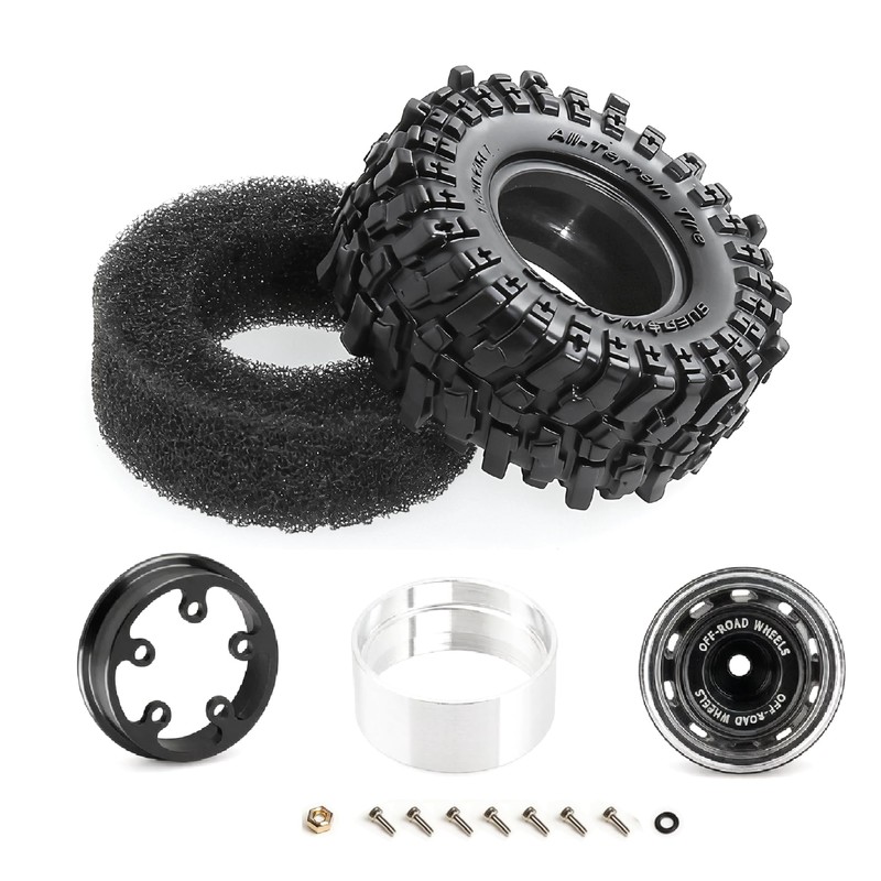 REDSPIDER 0.7" RC Crawler Tires 40mm, RS6 Composite Material Sticky