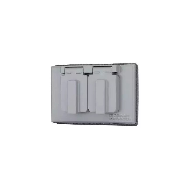Commercial Electric Gray 1-Gang Duplex Outdoor Weatherproof Outlet Cove