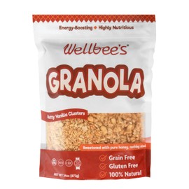 Wellbee’s Grain Free Granola, Oat Free, Low Carb, 100% Honey Sweetened, Small Batch, Paleo Friendly And SCD Approved (1.5 Pounds (Pack of 1))
