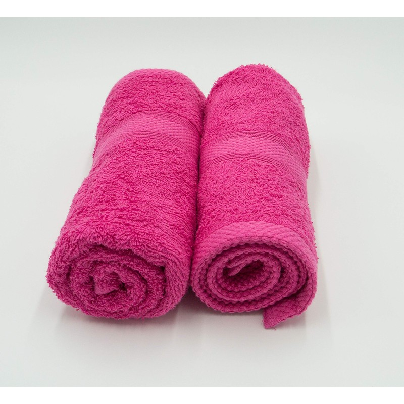 Lex's Linens Pack of 2 100% Combed Cotton Hot Pink
