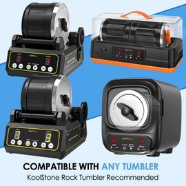 KoolStone Rock Tumbler Grit Kit [6 Pounds], Polish Up to [40 lbs.] of Rocks, 4 Steps Polish Refill Media Kit, Compatible with All Rock Tumbler, Essential Kit for Polishing