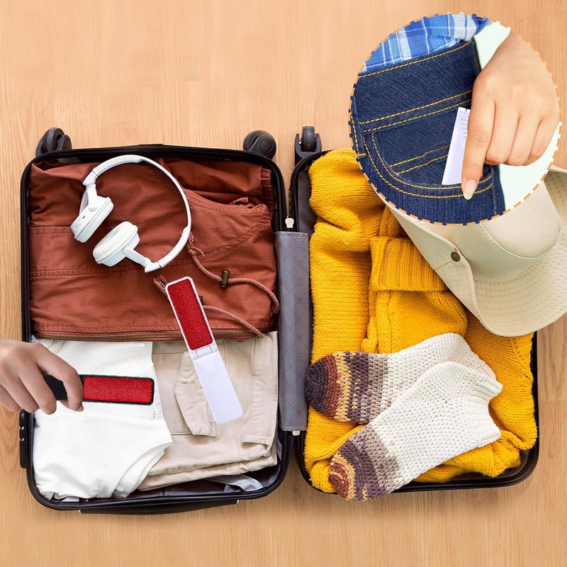 Foldable Travel Lint Brush, 4Pcs Folding Mini Pocket Lint Brush,Foldable