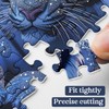 White Tiger Puzzles for Adults 1000 Pieces, Glowing Blue Forest