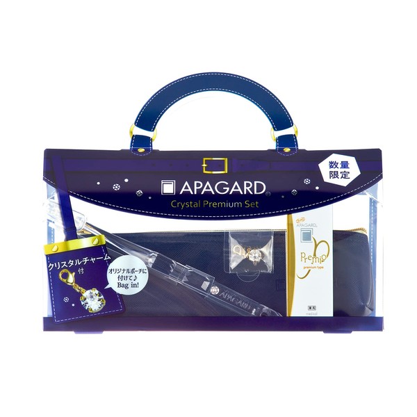 Apagard Crystal Premium Set, Whitening Teeth Prevention, Premio 0.7 oz (20 g), 1 Apagard Crystal Toothbrush, Pouch, Special Charm