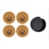 Navy Emblem Drink Coasters Set of 4 with Holder Laser