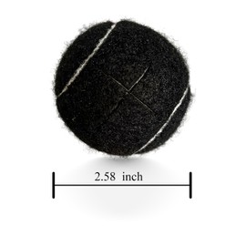 HiBallBall 4 Pack Precut Tennis Balls for Walkers, Heavy Duty Glide Balls for Walkers & Furniture Legs - Universal Floor Protectors, Long Lasting & Easy Installation (Black)