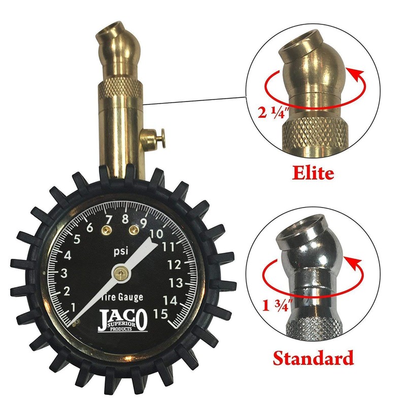 JACO Elite Low Pressure Tire Gauge - 15 PSI