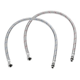 M METERXITY 2-Pack 24 Inch Faucet Hose Connector, 9/16 Inch Female Compression M10 Male Connector Braided Stainless Steel Water Supply Line for Bathroom/Kitchen, Faucet Supply Lines
