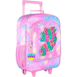 gxtvo Kids Luggage with Wheels for Girls, Cute Unicorn Rolling Carry on Suitcase for Toddler Children
