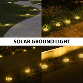 Luces solares de tierra LED para exteriores TIRI SMART paquete de 12 unidades