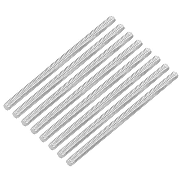 QUARKZMAN 8 Pieces Threaded Rods, M3 x 55 mm, 304