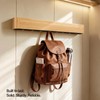 bamzc brz 33" Bamboo Coat Rack Wall Mount, 8 Hidden