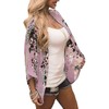 Jiuhexuj Womens Kimono Cardigans Boho Floral Print Chiffon Cardigan Blouse