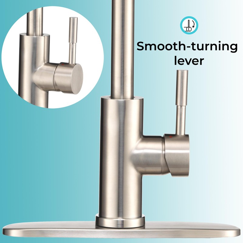 Dura Faucet Streamline Gooseneck RV Kitchen Faucet - Brushed Satin