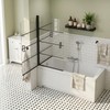 Bathtub Glass Shower Door 30" x 55", Pivot Swing Hinged