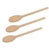 25 cm Long Wooden Spoons for Cooking - Oval Wood