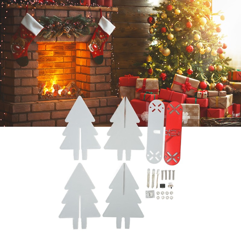 Electronic Christmas Tree Kit LED Gradient Light 3D DIY Electronic