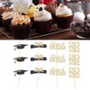 9Sets 2022 Graduation Cupcake Toppers Glitter Alphabet Numbers Diploma Bachelor