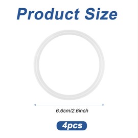 4pcs Replacement Seal Ring for Thermos Funtainer 10oz Food Jar, BPA-Free Silicone Food Container Gaskets for Lid Seals Kitchen Storage (White)