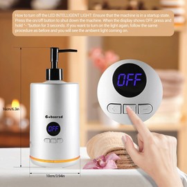 oil warmer for scented oil,massage Oil Warmer for Massage, lotion Oil Warmer for Spa, Salon and Barber Shops,with 2 Oil Bottle Dispenser,with 1 White funnel,Temperature control,Atmosphere lights,Black